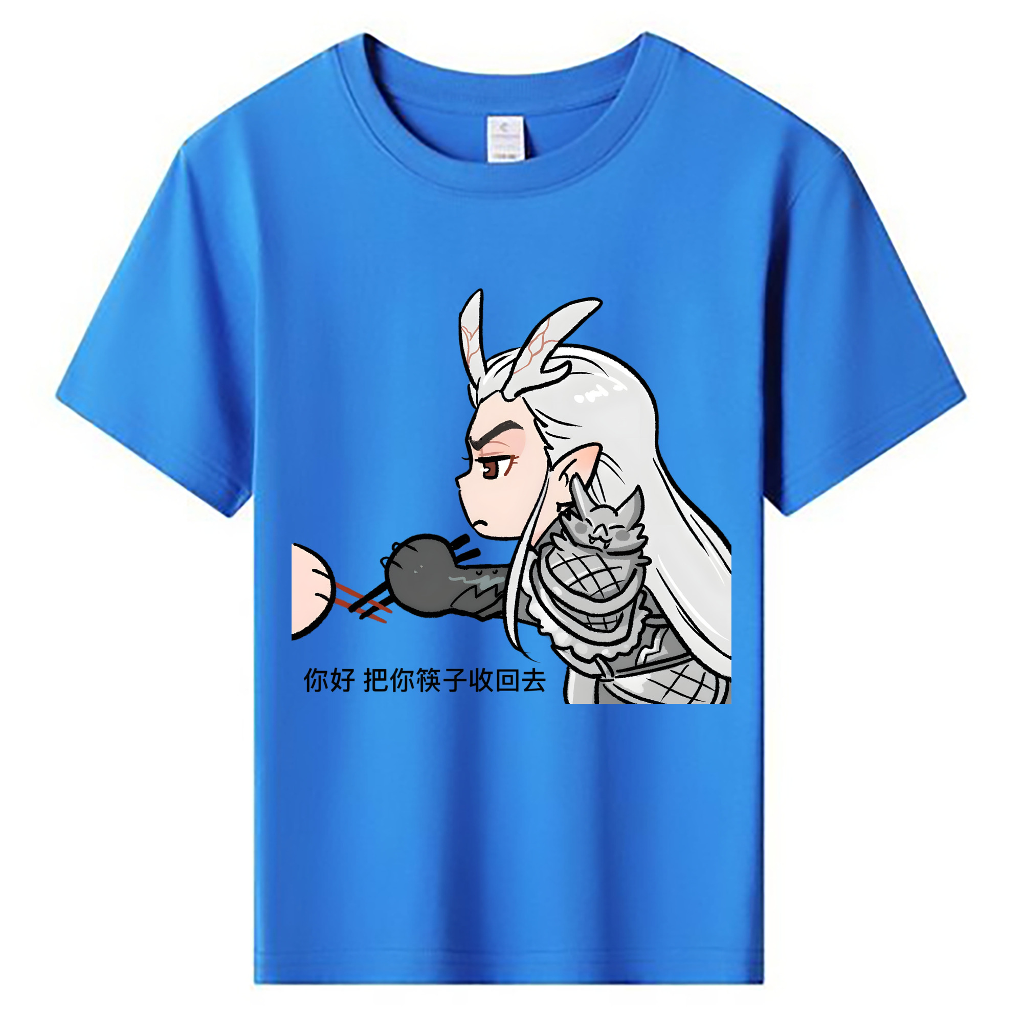 （画像用） Ne Zha 2 ナタ 魔童の大暴れ 綿100％キッズTシャツ（フロントプリント）